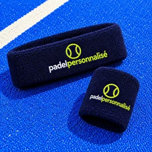 Bracelet ou bandeau éponge brodé avec le logo padelpersonnalisé