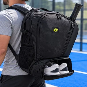 Grand sac à dos de padel personnalisé avec un logo de démonstration